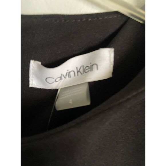 Calvin Klein Women's Jumpsuit with Flutter Sleeves Size 4 NWOT - Picture 6 of 7